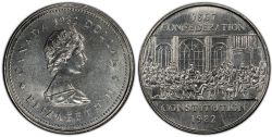 1-DOLLAR -  1982 1-DOLLAR CONSTITUTION -  1982 CANADIAN COINS