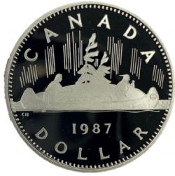 1-DOLLAR -  1987 1-DOLLAR - VOYAGEUR (PR) -  1987 CANADIAN COINS