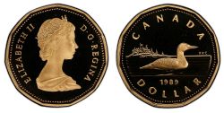1-DOLLAR -  1989 1-DOLLAR (PR) -  1989 CANADIAN COINS