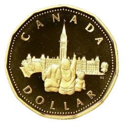 1-DOLLAR -  1992 1-DOLLAR - CONFEDERATION (PR) -  1992 CANADIAN COINS