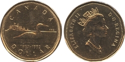 1-DOLLAR -  1992 1-DOLLAR - LOON (BU) -  1992 CANADIAN COINS