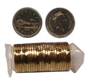 1-DOLLAR -  1993 1-DOLLAR ORIGINAL ROLL -  1993 CANADIAN COINS