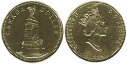 1-DOLLAR -  1994 1-DOLLAR - REMEMBRANCE MEMORIAL (BU) -  1994 CANADIAN COINS