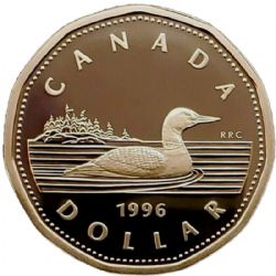 1-DOLLAR -  1996 1-DOLLAR (PR) -  1996 CANADIAN COINS
