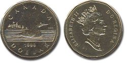 1-DOLLAR -  1999 1-DOLLAR - PROOF-LIKE (PL) -  1999 CANADIAN COINS