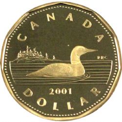 1-DOLLAR -  2001 1-DOLLAR (PR) -  PIÈCES DU CANADA 2001