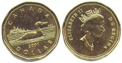 1-DOLLAR -  2001 1-DOLLAR - PROOF-LIKE (PL) -  2001 CANADIAN COINS