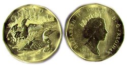 1-DOLLAR -  2002 1-DOLLAR - FAMILY OF LOONS - SPECIMEN (SP) -  2002 CANADIAN COINS
