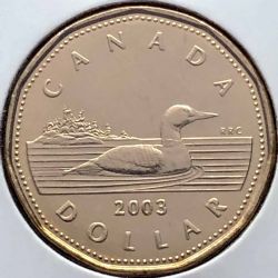 1-DOLLAR -  2003 NEW EFFIGY 1-DOLLAR (BU) -  2003 CANADIAN COINS