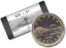 1-DOLLAR -  2005 1-DOLLAR ORIGINAL ROLL (SPECIAL WRAPPING) -  2005 CANADIAN COINS