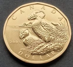 1-DOLLAR -  2005 1-DOLLAR - TUFTED PUFFIN (SP) -  2005 CANADIAN COINS