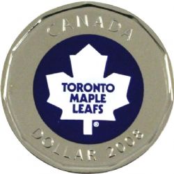 1-DOLLAR -  2008 1-DOLLAR - TORONTO MAPLE LEAFS (PL) -  2008 CANADIAN COINS