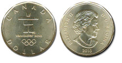 1-DOLLAR -  2010 1-DOLLAR - LUCKY LOONIE (BU) -  2010 CANADIAN COINS 04