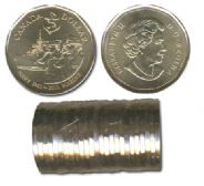 1-DOLLAR -  2010 1-DOLLAR ORIGINAL ROLL - 100TH ANNIVERSARY OF THE CANADIAN NAVY -  2010 CANADIAN COINS