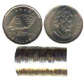 1-DOLLAR -  2010 1-DOLLAR ORIGINAL ROLL - SASKATCHEWAN ROUGHRIDERS -  2010 CANADIAN COINS