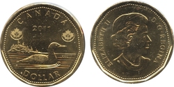 1-DOLLAR -  2011 1-DOLLAR - TEST - BRILLIANT UNCIRCULATED (BU) -  2011 CANADIAN COINS