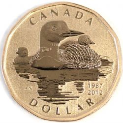 1-DOLLAR -  2012 1-DOLLAR - LOON WITH CHICKS (SP) -  2012 CANADIAN COINS