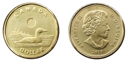 1-DOLLAR -  2016 1-DOLLAR - BRILLIANT UNCIRCULATED (BU) -  2016 CANADIAN COINS