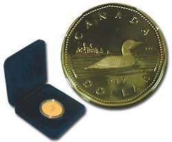 1-DOLLAR -  PROOF DOLLAR - COMMON LOON -  1987 CANADIAN COINS