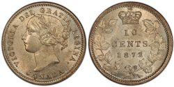10-CENT -  1872 H 10-CENT -  1872 CANADIAN COINS