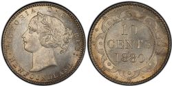 10-CENT -  1880 10-CENT -  PIÈCES DE TERRE-NEUVE 1880