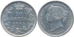 10-CENT -  1882 H 10-CENT -  1882 CANADIAN COINS