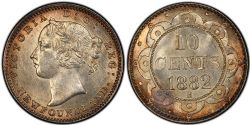 10-CENT -  1882 H 10-CENT -  1882 NEWFOUNFLAND COINS