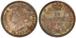10-CENT -  1892 10-CENT Obv.5, SMALL-9 -  1892 CANADIAN COINS