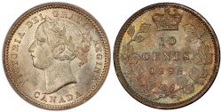 10-CENT -  1892 10-CENT Obv.6, SMALL-9 -  1892 CANADIAN COINS