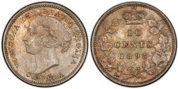 10-CENT -  1893 10-CENT Obv.5 -  1893 CANADIAN COINS