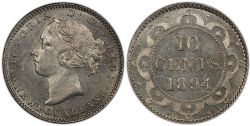 10-CENT -  1894 10-CENT (G) -  1894 NEWFOUNFLAND COINS