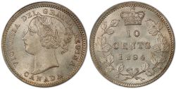 10-CENT -  1894 10-CENT Obv.6 -  1894 CANADIAN COINS