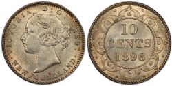 10-CENT -  1896 10-CENT -  1896 NEWFOUNFLAND COINS