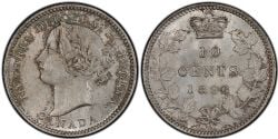 10-CENT -  1896 10-CENT Obv.6 -  1896 CANADIAN COINS