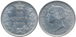 10-CENT -  1900 10-CENT -  1900 CANADIAN COINS