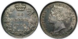 10-CENT -  1901 10-CENT -  1901 CANADIAN COINS