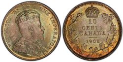 10-CENT -  1908 10-CENT -  1908 CANADIAN COINS