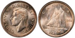 10-CENT -  1945 10-CENT -  1945 CANADIAN COINS