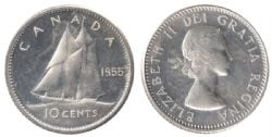 10-CENT -  1955 10-CENT -  1955 CANADIAN COINS