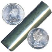 10-CENT -  1966 10-CENT ORIGINAL ROLL -  1966 CANADIAN COINS