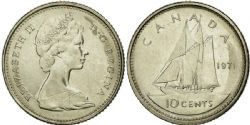 10-CENT -  1971 10-CENT -  1971 CANADIAN COINS