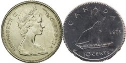 10-CENT -  1973 10-CENT -  1973 CANADIAN COINS