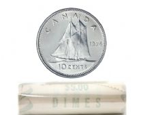 10-CENT -  1974 10-CENT ORIGINAL ROLL -  1974 CANADIAN COINS