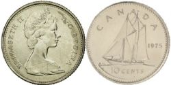 10-CENT -  1975 10-CENT -  1975 CANADIAN COINS