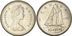 10-CENT -  1983 10-CENT - BRILLIANT UNCIRCULATED (BU) -  1983 CANADIAN COINS