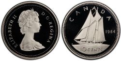 10-CENT -  1984 10-CENT (PR) -  1984 CANADIAN COINS