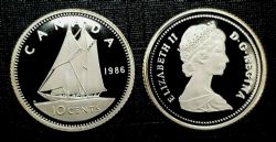10-CENT -  1986 10-CENT (PR) -  1986 CANADIAN COINS