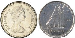 10-CENT -  1987 10-CENT -  1987 CANADIAN COINS