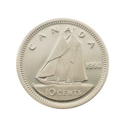 10-CENT -  1990 10-CENT (PR) -  1990 CANADIAN COINS