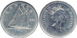 10-CENT -  1994 10-CENT (PL) -  1994 CANADIAN COINS